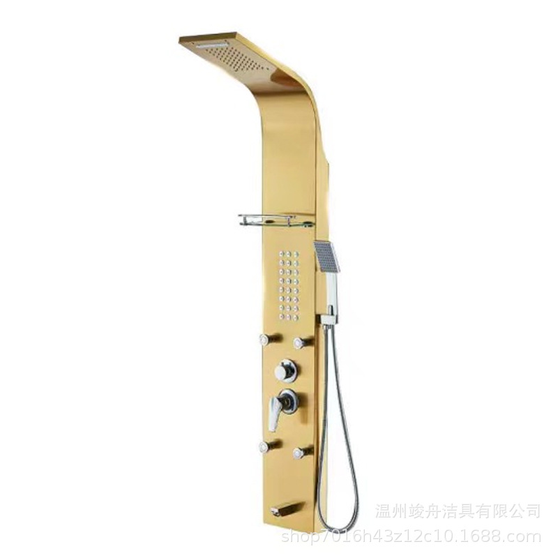 Pantalla de ducha Juego de ducha inteligente Ducha integrada Juego de baño de salida de agua multifuncional de cinco velocidades