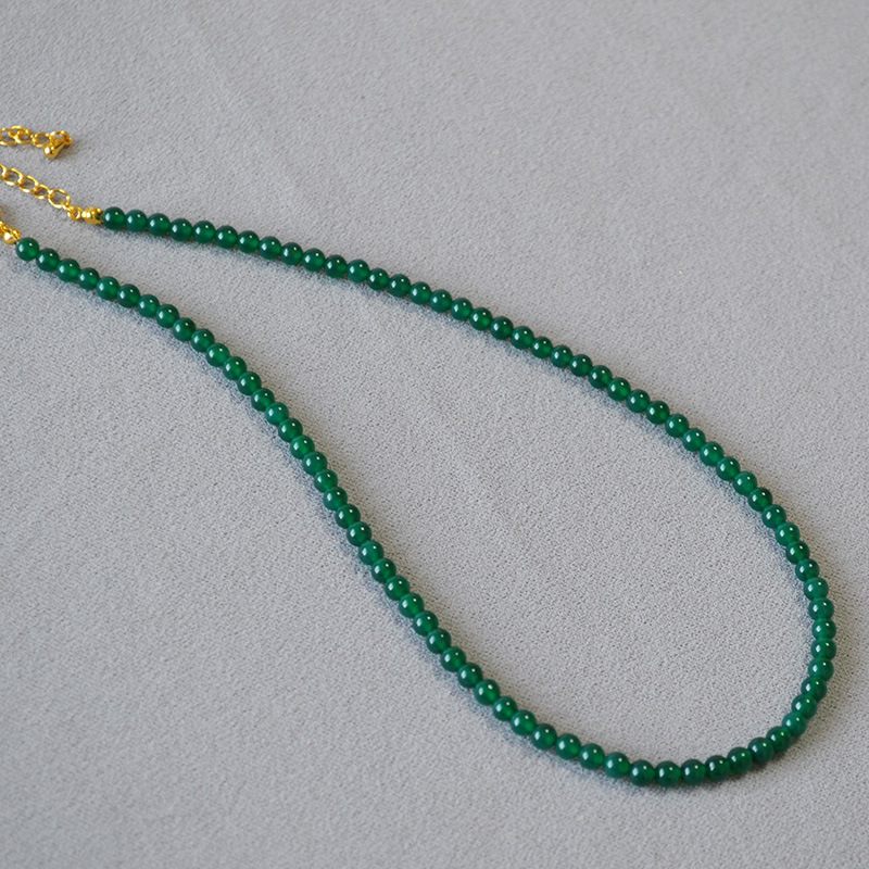 Agate Chalcedony Pendant Necklace Ethnic Style Real Stone Jewelry_voghion.com