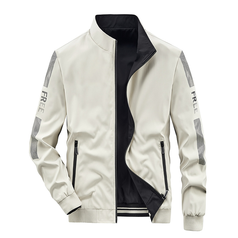 New autumn/winter lightweight reversible jacket, fashionable and casual plus-size men's outerwear
