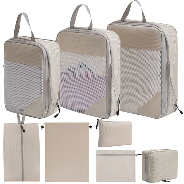 Visual Compression Travel Storage Bag Three-Piece Set for Business Trips, Portable Suitcase, Clothing Organization and Storage Bag