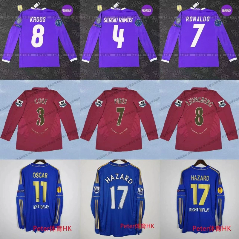 Ретро футболка с длинными рукавами футболка классическая футболка King M Arsen N Chel X Генри Роналду футболка