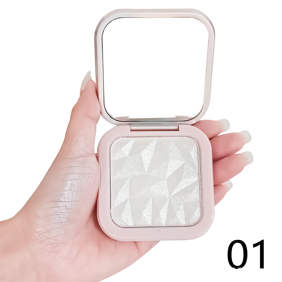 Maquillaje de belleza monocromático estereoscópico mate resaltado brillante sombra de nariz sin logotipo polvo resaltado placa de reparación