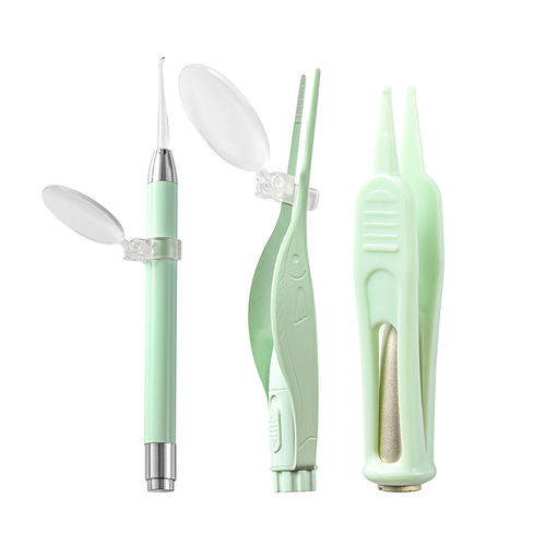 Light-up Ear Scoop Set for Kids and Babies, Visual Ear Cleaning Scoop with LED, Tweezers for Ear Cleaning Tool