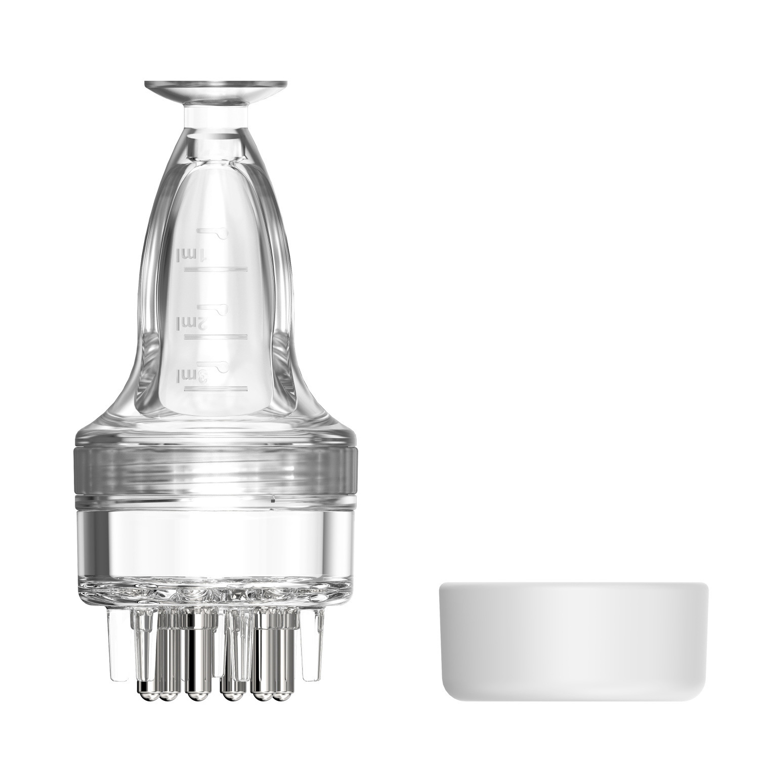 Mino aplicador de medicina del cuero cabelludo cabeza bola masaje medicina dispensador 1mL ridil cuidado del cabello aceite esencial medicina aplicador