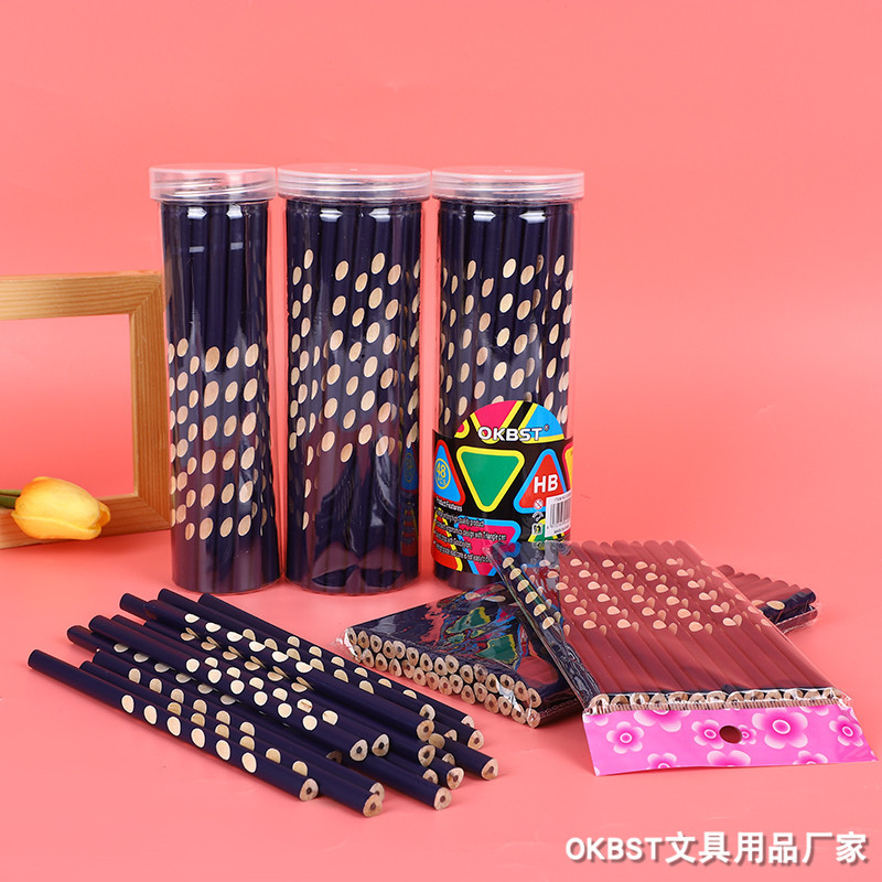 Agujero lápiz triángulo HB estudiante de la escuela primaria no tóxico corrección agarre registro pluma al por mayor niños papelería dibujo pintura