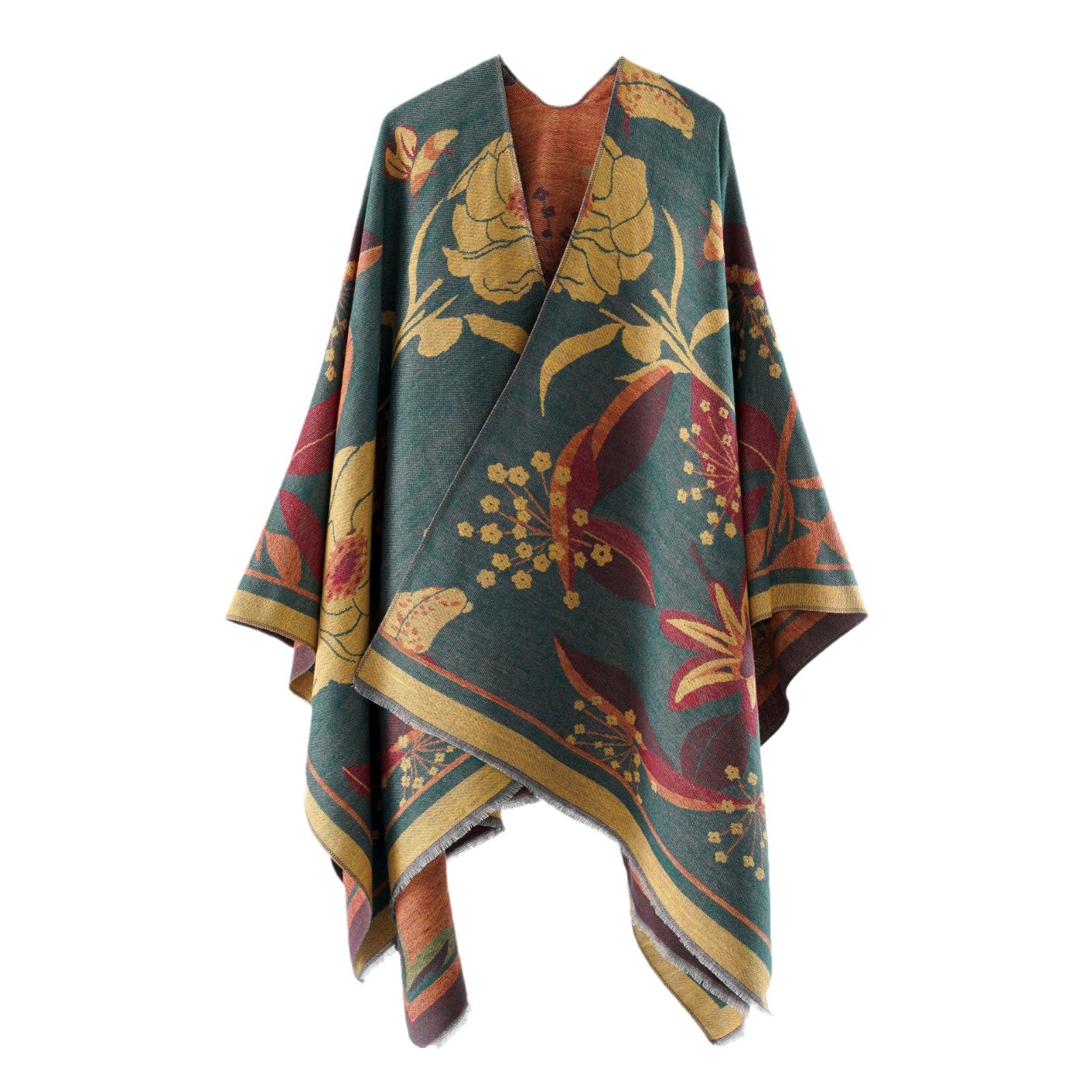 Nuevo viaje de alto nivel multicolor mantel caliente multicolor moda toalla cuadrada patrón abrigo de viaje abrigo frío