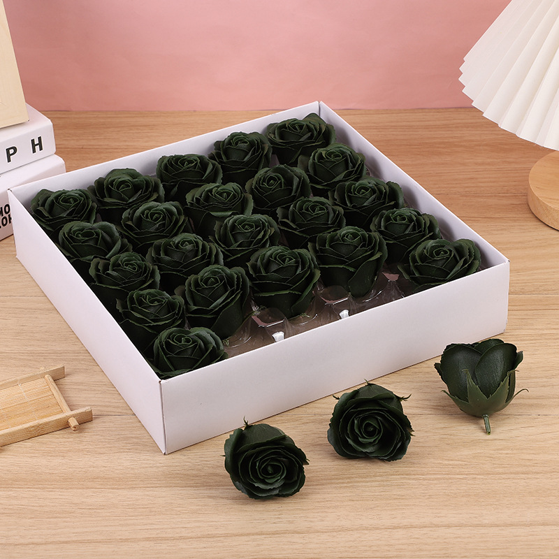 Regalo de San Valentín Caja de regalo de flor de jabón de cinco capas con base rosa ramo decorado a mano flor de jabón al por mayor