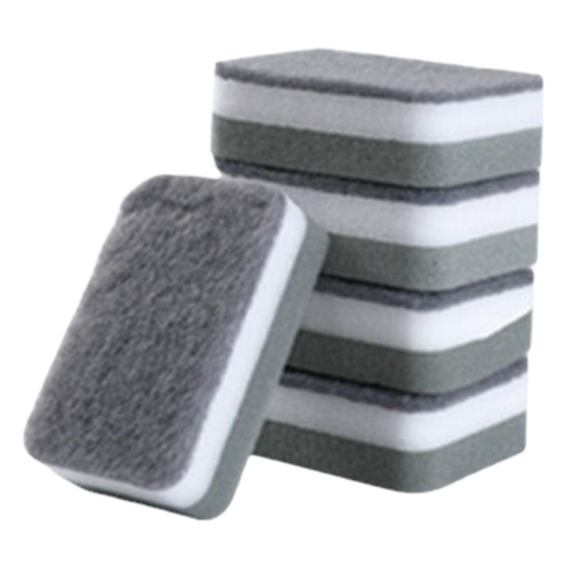 Plato de esponja de doble capa de doble cara bloque mágico limpie fuerte descontaminación suministros de cocina limpieza de zapatos artefacto descalcificador