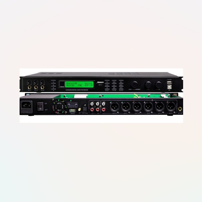 Procesador de Efectos Digitales Preamplificador KA3 con Reverb DSP y Anti-Aullidos para KTV