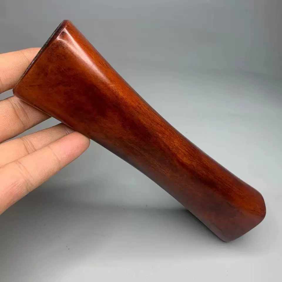 古玩杂项仿古做旧老牛骨压纸素面骨节镇尺文房用品工艺品批发