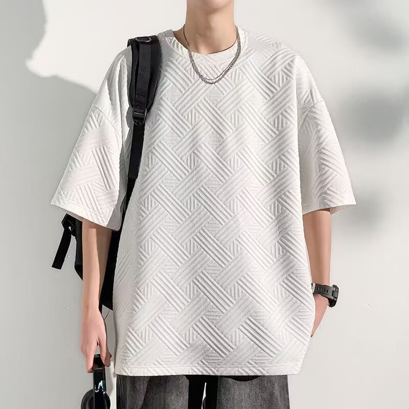 Camisa menos ropa nueva camiseta de manga corta verano para hombres tendencia coreana simple camisa de media manga estilo Hong Kong suelto casual
