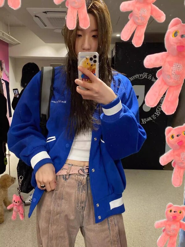 韩国RestAndRecreation棒球服外套女rr毛呢棒球服宽松情侣25新款|undefined