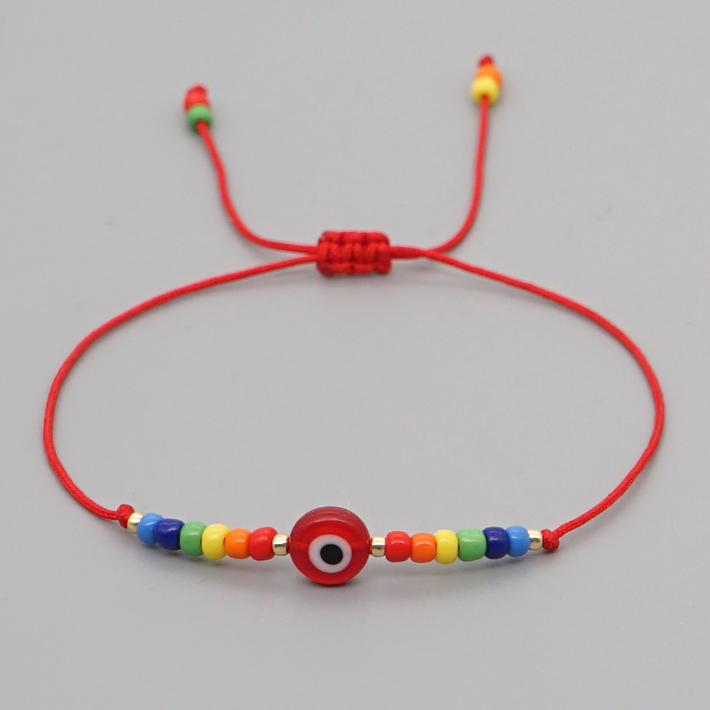 Simple Fashion Bohemian Ethnic Glass Beads Eyes Handmade Bracelet display picture 5