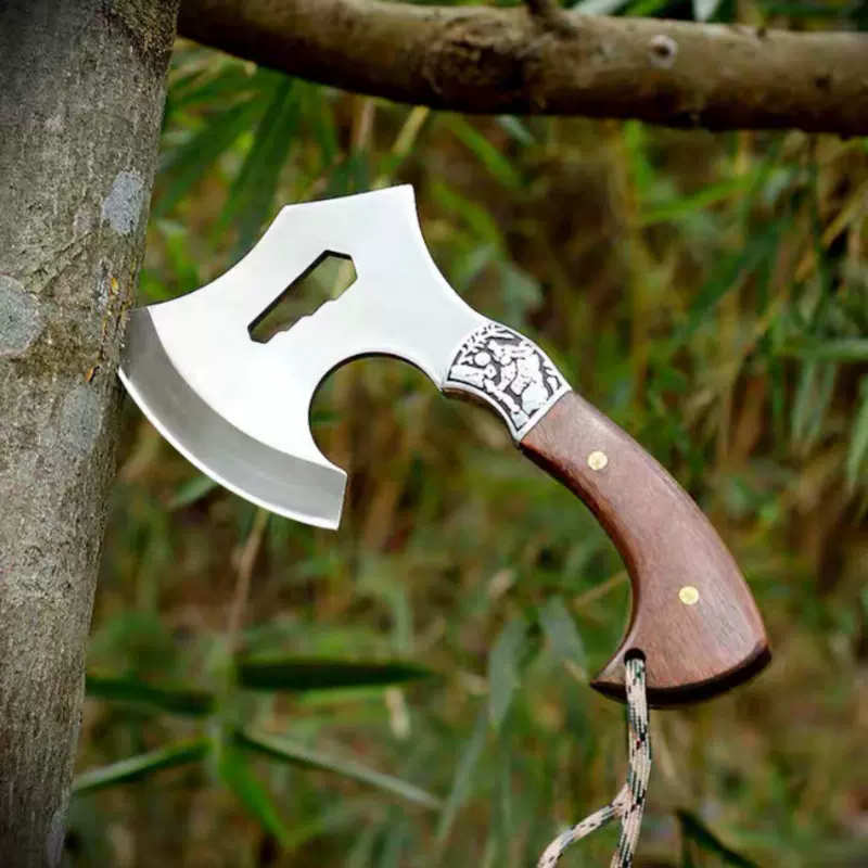 户外露营防身多功能手斧便携车载救援野营劈柴斧头砍骨大尾小斧子