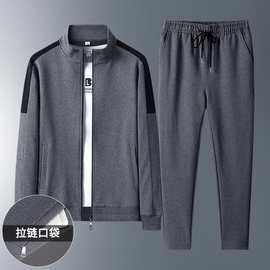 大码情侣休闲套装男女春秋冬季休闲加绒时尚运动套装厂家直播批发