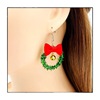 Christmas small bell, earrings with bow, European style, suitable for import, Birthday gift