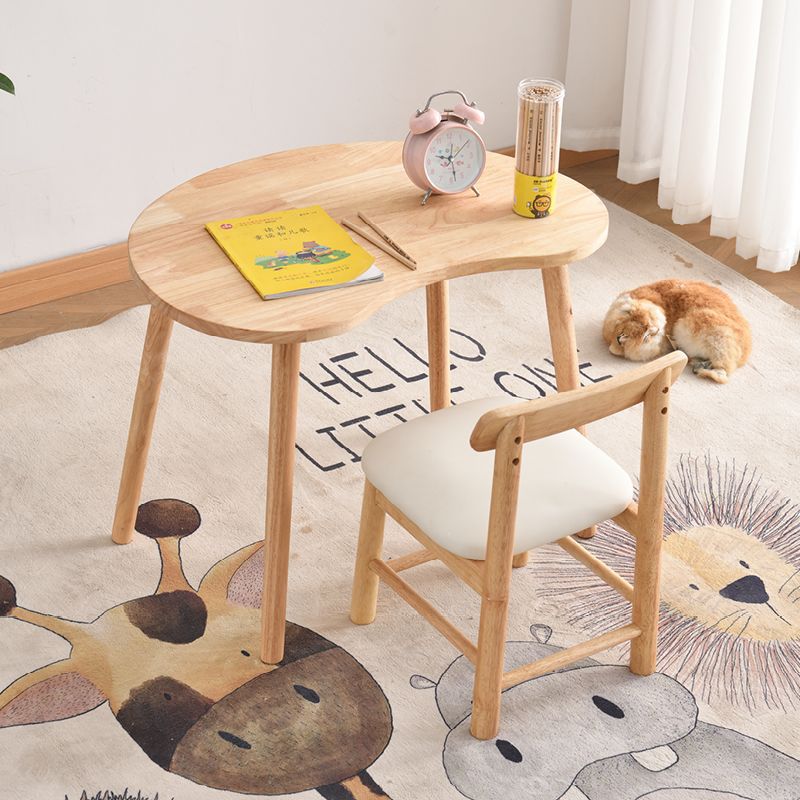 Children's Table Solid Wood Small Round Table Crescent Arc Table Desktop Early Education Baby Solid Wood Small Table Kindergarten