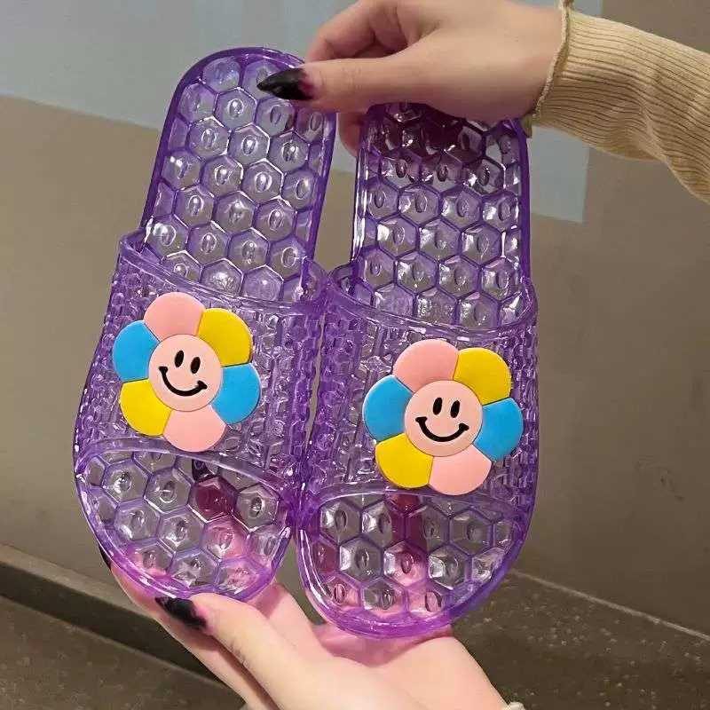 2025 новые летние домашние тапочки для ванной комнаты, нескользящие, прозрачные, дезодорирующие, с мягкой подошвой, кристальные, для общежития