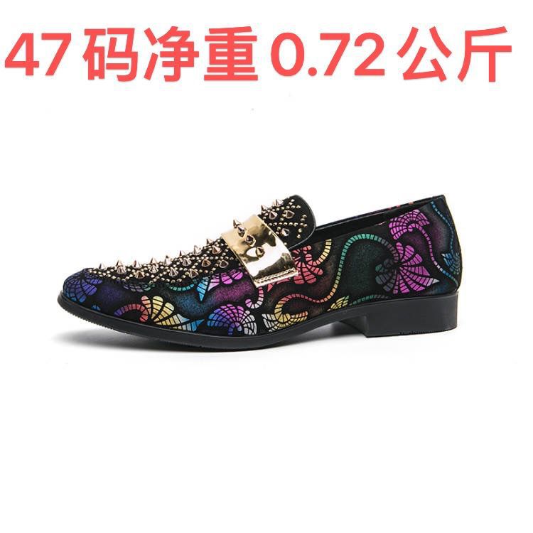 casual fashionable trend suede shoes English style with studs…