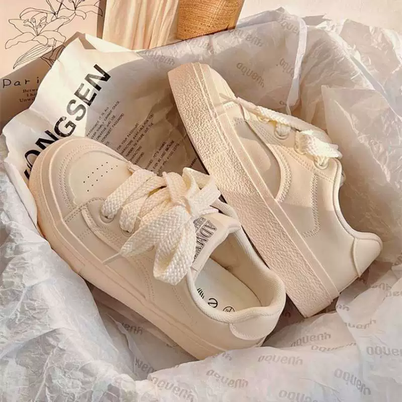 Женские кроссовки Milk Fufu Student, осень 2025, новые, универсальные, белые, модные, нишевые, повседневные, спортивные.