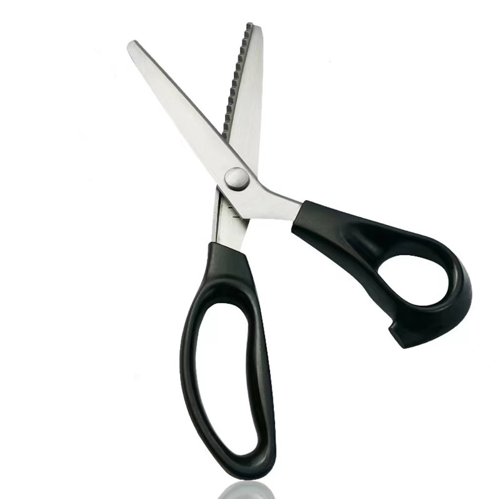 Tijeras de encaje, tijeras de sastre, dientes de sierra, tijeras de onda, tijeras de tela hechas a mano, tijeras de costura de tela triangular, tijeras para el hogar