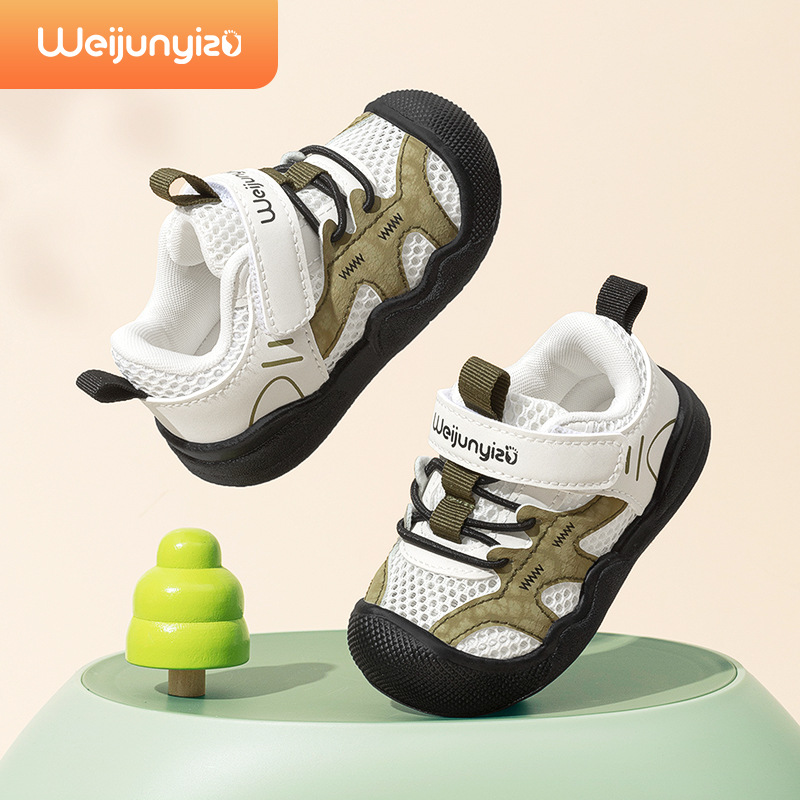 2025 New Baby Toddler Shoes Summer Baby Shoes Soft Sole Anti-Slip Children's Breathable Anti-Kick Boys and Girls Shoes