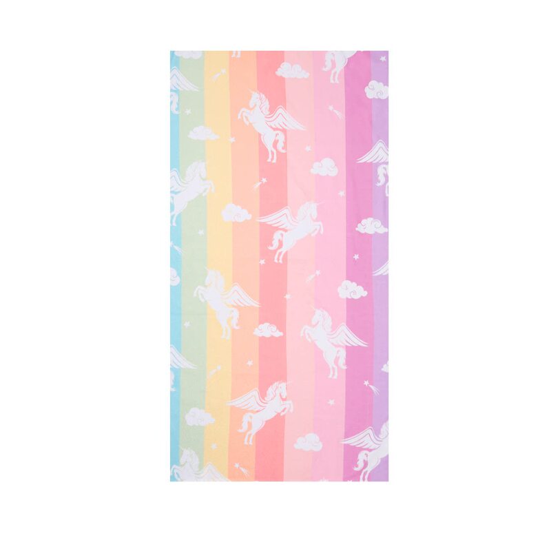 Kids Girls Little Unicorn Towel Women Teen Pink Rainbow Beach Towel Lightweight Soft Microfiber