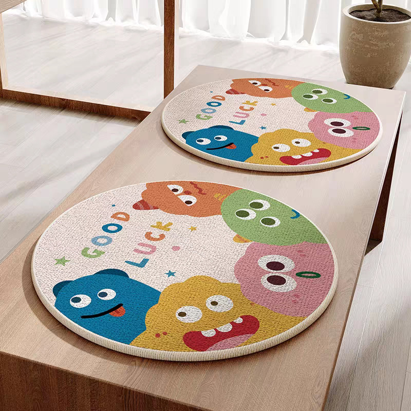 Cute Cartoon Round Cushion Dining Chair Soft Fat Cushion Comfortable Office Chair Cushion Non-slip Round Stool Cushion All Seasons Universal