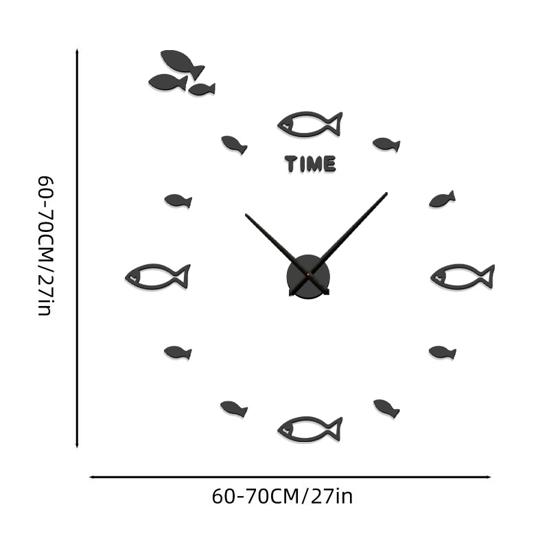 Reloj de pared DIY CLOCK para sala, espejo de gran tamaño, diseño de moda estereoscópico/caricatura, estilo nórdico