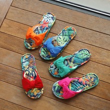 跨境新款布艺高端蝴蝶结布底拖鞋室内家居防滑韩版春夏四季凉拖女