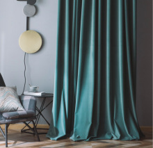 27色复古温柔典雅绒质感遮光窗帘客厅卧室书房全屋成品天鹅绒批发