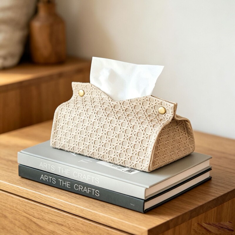 Bamboo woven texture, high-end and luxurious tissue box, napkin holder, home tissue set, living room desktop organizer Bamboo woven texture, high-end and luxurious tissue box, napkin holder, home tissue set, living room desktop organizer