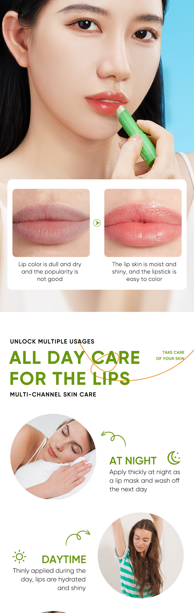 SADOER All Aloe lipstick Nourishing, Refreshing, Moisturizing and Repairing_voghion.com