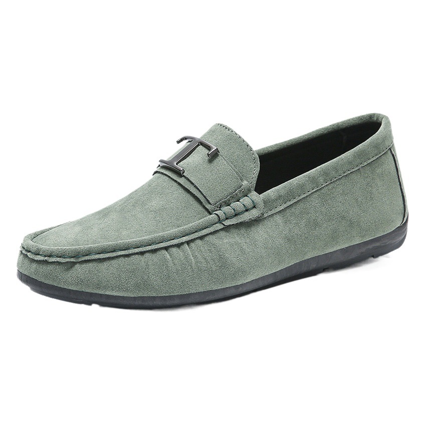 Zapatos Doudou para hombre, primavera 2025, nuevos hombres, zapatos Lofu casuales, tendencia de negocios, zapatos de conducción de suela blanda, una pieza