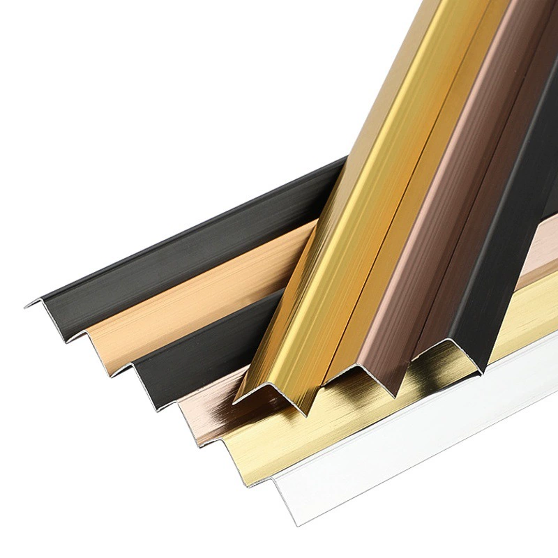 Декоративная полоса из алюминиевого сплава L-образная кромка для отделки под прямым углом с фиксированным углом Защитная полоса для керамической плитки Деревянное напольное покрытие Кромка полосы