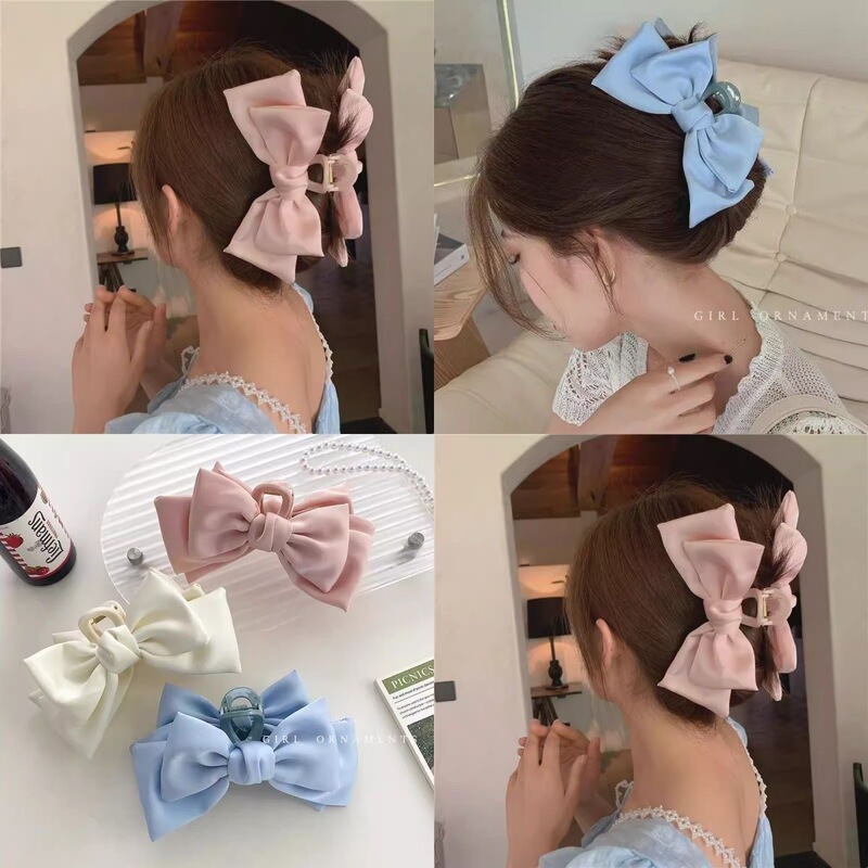 在逃公主发夹蝴蝶结抓夹女高级感发饰头饰头顶后脑勺大号鲨鱼夹子|undefined