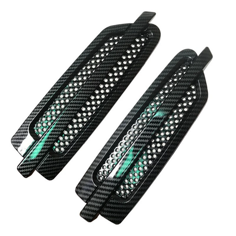 Модификация автомобиля универсальная сетка бокового воздуховыпускного отверстия поддельный воздухозаборник акулы жабр воздухозаборник кузова декоративная наклейка автомобиля