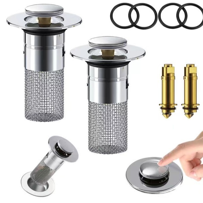 洗面器304ステンレス銅芯バウンスコア洗面器汎用銅芯下水器洗面器フィルターの目詰まり防止|undefined