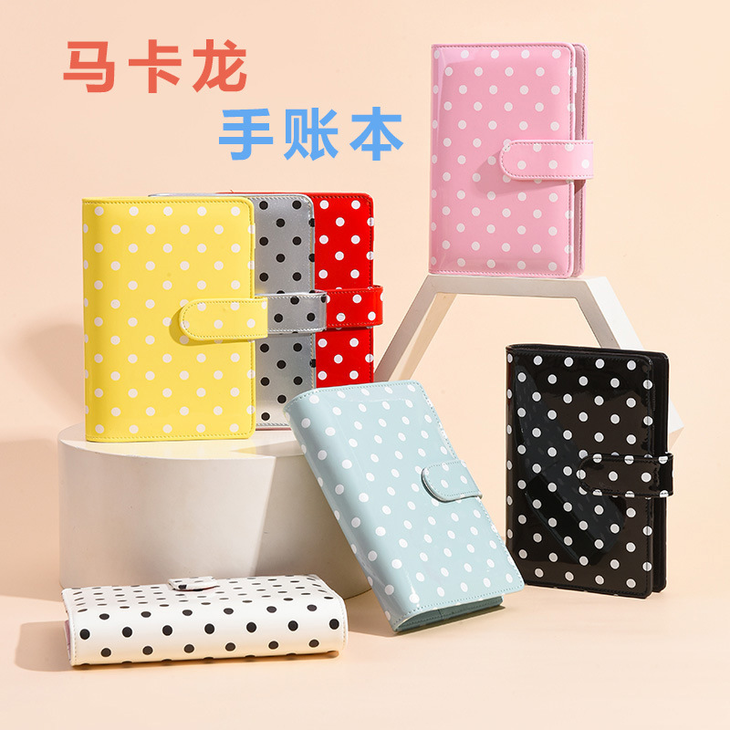 Polka Dot Planner Custom A6 Loose-Leaf Macaron Cash Budget Accounting Book Financial Planning Record Book