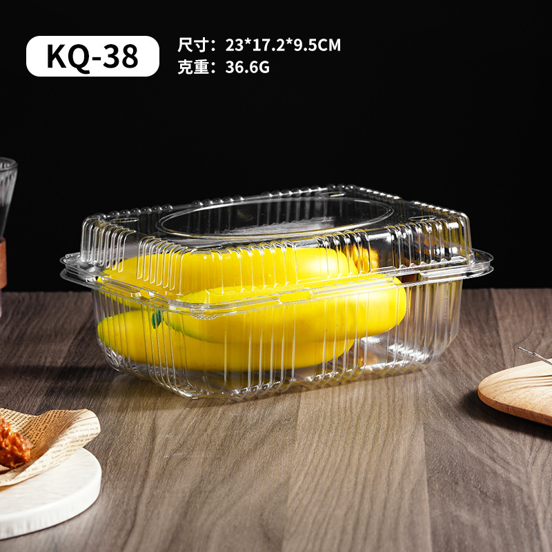 使い捨てフルーツボックス透明プラスチックボックス 0.5kg パック包装箱蓋付き 500 グラムフルーツショップイチゴ包装箱|undefined