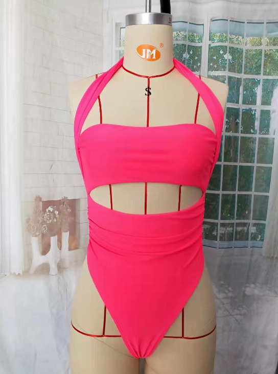 امرأة عطلة اللون الصامد 1 قطعة قطعة واحدة ملابس السباحة display picture 6