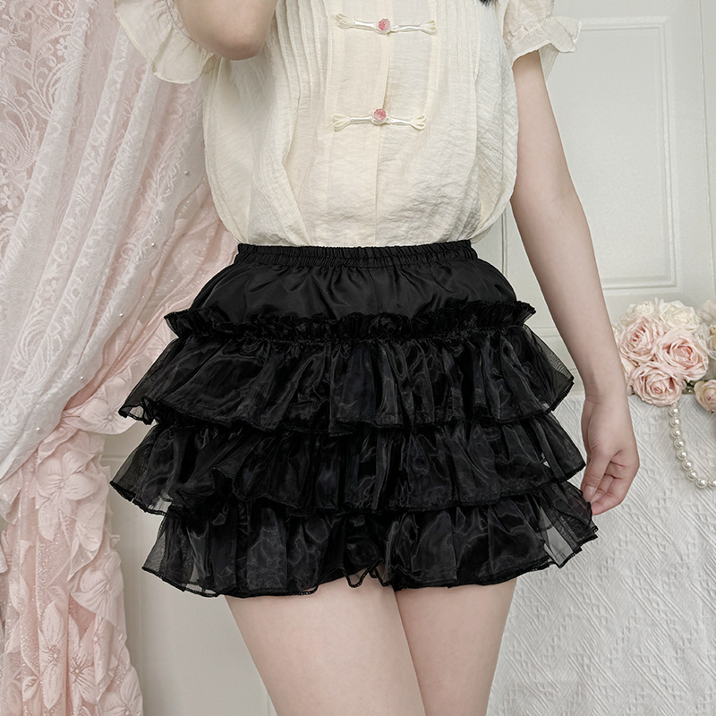 Lolita南瓜裤裙撑jk狗短暴力日常撑夏多层蛋糕蓬蓬裙防走光打底裤|undefined