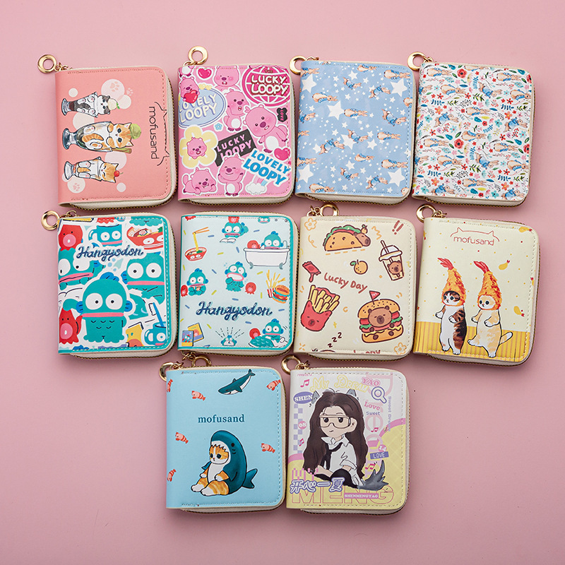 2024 ladies cartoon animation cross-border manufacturers wholesale buckle short wallet card bag coin purse multi-card wallet 2024 ladies cartoon animation cross-border manufacturers wholesale buckle short wallet card bag coin purse multi-card wallet