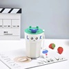 Handheld cartoon children's coffee cute glass stainless steel with glass