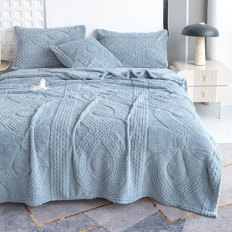 Cross-border jacquard taffeta air conditioning blanket solid color blanket office lunch break blanket sofa sleeping blanket home double blanket