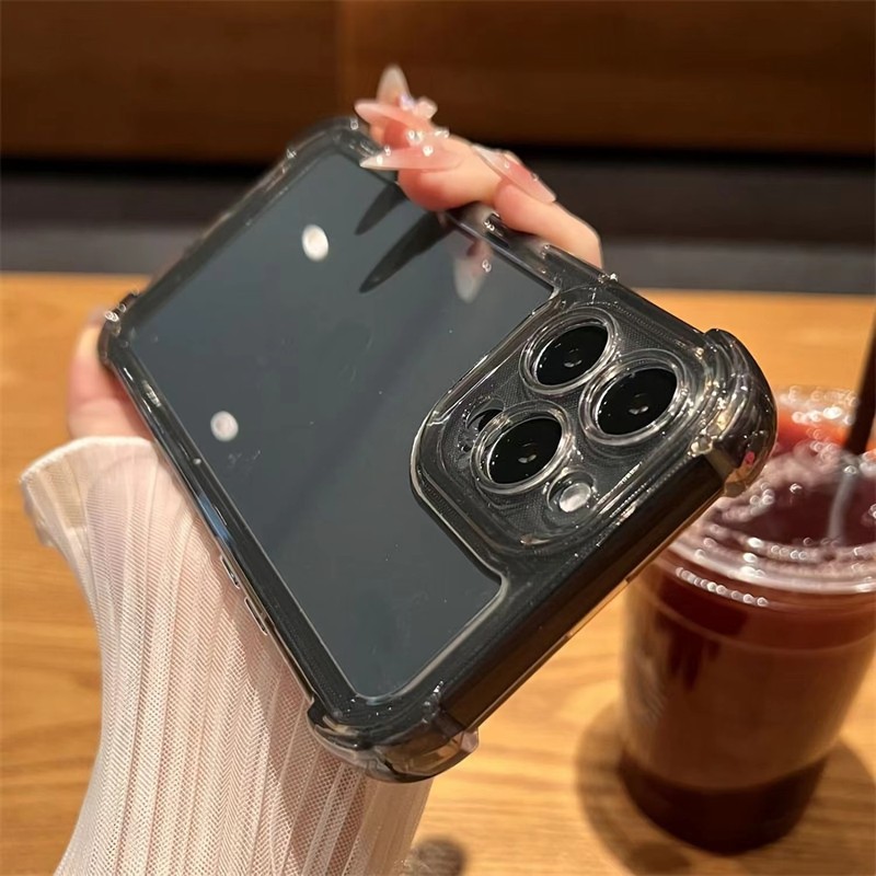 iPhone17promax用ケース、四隅エアバッグ付き耐衝撃、Apple16アクリル15保護カバー、越境対応|undefined