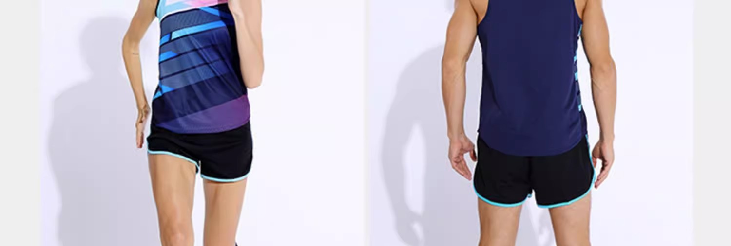 Leichtathletik-Set für Männer und Frauen, Marathon-Laufweste, bedruckter Trainingsanzug für Sprintprüfungswettbewerbe für Sportstudenten_voghion.com