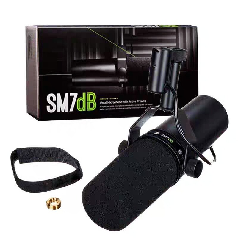 Cross-Border Wholesale Sm7Db Wired Professional Microphone Dynamic Recording Live Broadcast Microphone Built-In Sm7B Upgraded Version