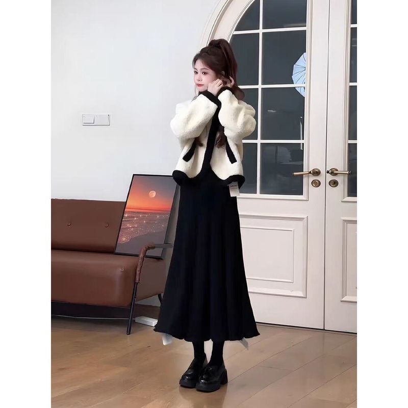 套装女短外套气质高级感秋冬新款爆款绝美时尚小香风半身裙两件套|undefined