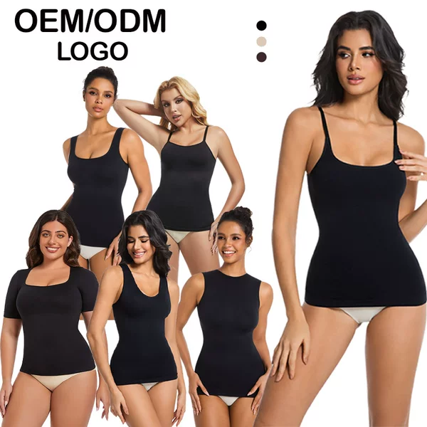 Cross-Border Foreign Trade Camisole Seamless Knit Tummy Control Shapewear Adjustable Shoulder Strap Vest Body Shaping Women's Cross-Border
